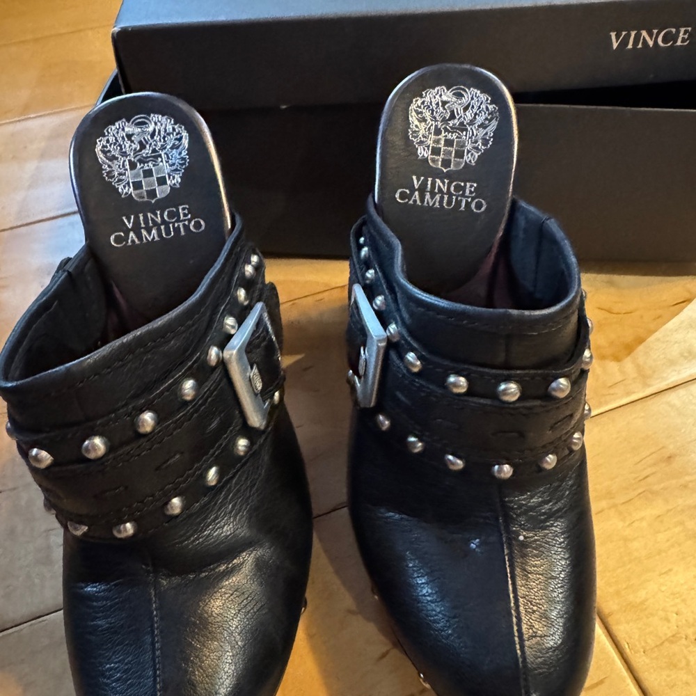Vince Camuto Black Studded Women's Shoes